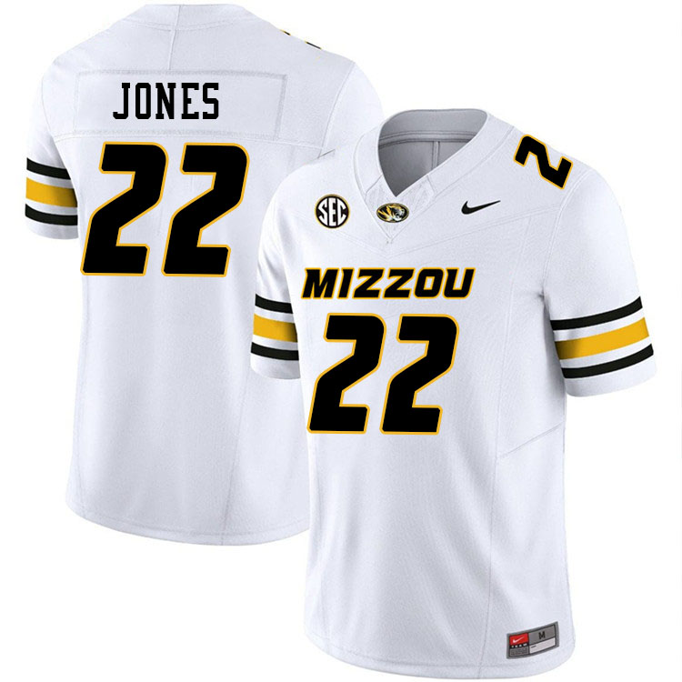 Men #22 Tavorus Jones Missouri Tigers College Football Jerseys Stitched-White